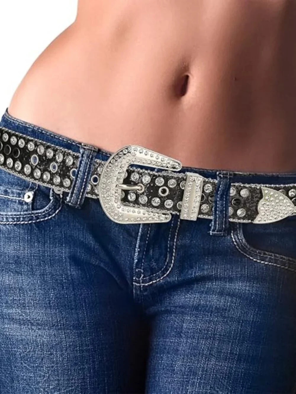 Women's Rhinestone Bling Studded 1.5